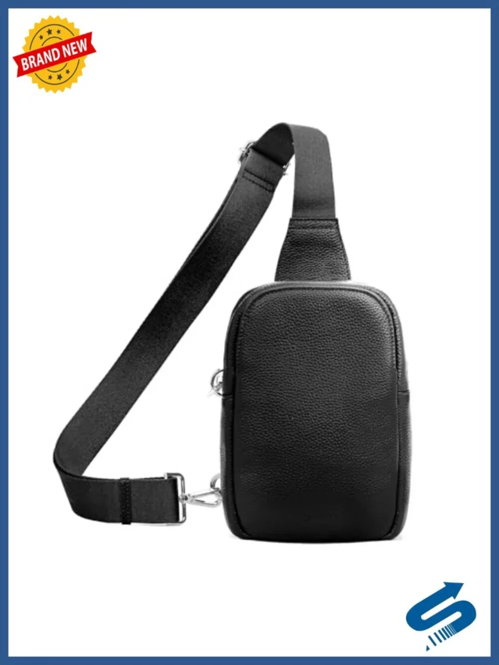Genuine Leather Anti-Theft RFID Blocking Crossbody Sling Bag Travel Purse